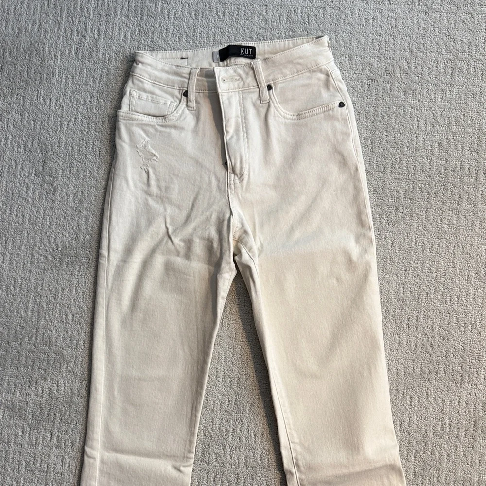 Women's Cream skinny jeans - Picture 2 of 4